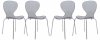 Oyster Set of 4 Dining Chairs OC17TBL in Black by LeisureMod