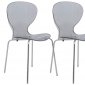 Oyster Set of 4 Dining Chairs OC17TBL in Black by LeisureMod