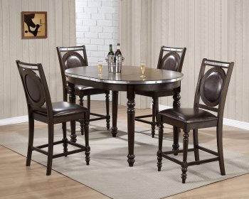 D4260BT Counter Height Dining Set 5Pc in Dark Brown by Global [GFDS-D4260BT]