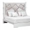 White Gloss Modern Bedroom w/Platform Bed & Optional Casegoods