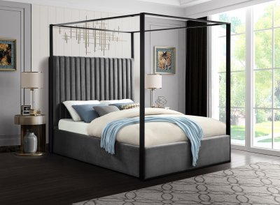 Jax Bed in Grey Velvet by Meridian w/Options