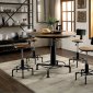 Fran Bar Ht Dinette 5Pc Set CM3373RT in Sand Black & Oak