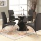 Ophelia Dining Set 5Pc 120800 in Black by Coaster w/Options