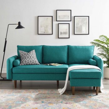 Revive Sectional Sofa in Teal Fabric by Modway [MWSS-3867 Revive Teal]