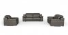 Evergreen Sofa Set 3Pc in Dark Grey Full Leather by VIG