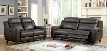 Rosalynn Power Motion Sofa CM6804 in Gray Leatherette w/Options [FAS-CM6804-Rosalynn]