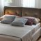 Elysee Upholstered Bed in Taupe Tortora Zoe Fabric by Rossetto