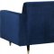 Lola Sofa 619 in Navy Velvet Fabric by Meridian w/Options