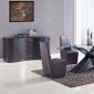 DG018DT Dining Table w/Optional Buffet & Brown Chairs by Global