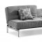 Gray Microfiber Convertible Sleeper Sofa with Split Back