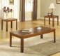 Brown Finish Modern Elegant 3Pc Coffee Table Set