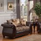 Rutherford SM6205 Sofa in Black Leatherette & Fabric w/Options