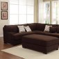 Minnis 9759CH Sectional Sofa in Chocolate Fabric by Homelegance