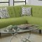 F6886 Sectional Sofa in Willow Velveteen Fabric by Boss