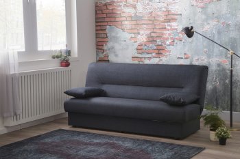 Regata Cotton Dark Navy Sofa Bed in Fabric by Istikbal [IKSB-Regata Cotton Dark Navy]