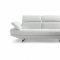 Pandora Sectional Sofa in White Leather by Whiteline