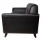 Luray Sofa LL90BLL in Black Leatherette by LeisureMod w/Options