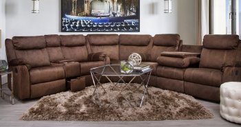 U7303C Motion Sectional Sofa in Coffee by Global [GFSS-U7303C Coffee]