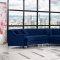 Jackson Sectional Sofa 673 in Navy Velvet Fabric by Meridian