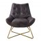 Dhalsim Accent Chair 59666 in Antique Ebony Leather by Acme