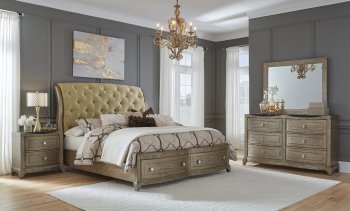 Athena Bedroom in Ash Beige by Global w/Options [GFBS-Athena Ash Beige]