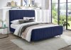 Zara Bed in Navy Velvet by Meridian w/Options