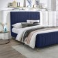 Zara Bed in Navy Velvet by Meridian w/Options