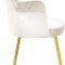 Salvatore Dining Chair 757 Set of 2 Cream Velvet Fabric Meridian