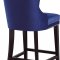 Nikki Stool 741 Set of 2 in Navy Velvet Fabric by Meridian