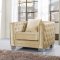 Reese 648BE Sofa in Beige Velvet Fabric w/Optional Items