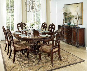 Deryn Park 2243-76 Dining Table by Homelegance w/Options [HEDS-2243-76 Deryn Park]