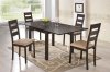 D6970DT Dining Set 5Pc in Dark Walnut w/D2443DC Chairs by Global