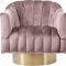 Farrah Accent Chair 520 in Pink Velvet Fabric by Meridian