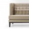 Champagne Satin Fabric Modern Noho Sofa & Loveseat w/Options