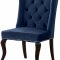 Suri Dining Chair 772 Set of 2 Navy Velvet Fabric by Meridian