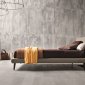 Metropolitan Platform Bed in Taupe Leatherette by J&M