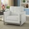 Nanette Sofa CM6425WH in White Breathable Leatherette w/Options