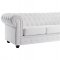 Chesterfield Sofa in White Leather by Modway w/Options