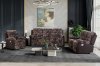 U6028 Motion Sofa & Loveseat Set in Brown Fabric by Global