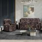 U6028 Motion Sofa & Loveseat Set in Brown Fabric by Global