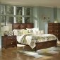 Cherry Finish Diamond Block Contemporary Bedroom w/Options