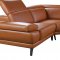 Mercer Sectional Sofa Adobe Orange Leather by Beverly Hills