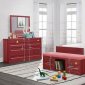 Cruise Kids Bedroom 4Pc Set in Red by Global w/Options