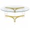 Janessa Coffee Table 3Pc Set 710068 Clear & Brass by Coaster