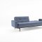 Dublexo Sofa Bed in Indigo by Innovation w/Arms & Wood Legs