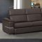 Limo Sectional Sofa in Brown Full Leather by ESF w/Sleeper