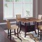 D7035 Tan Faux Marble Top Bar Height Dinette Set w/Options