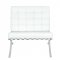 Bellefonte Accent Chair & Ottoman BR30WL in White by LeisureMod