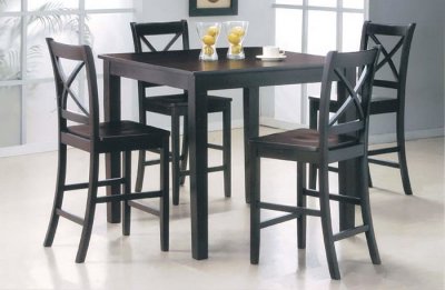 Espresso Finish Counter Height Dinette Set