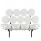 Othello Sofa in White Leather by Modway